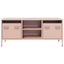 tv-bord 101,5x39x43,5 cm koldvalset stål lyserød