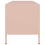 tv-bord 135x39x43,5 cm koldvalset stål lyserød