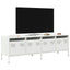 tv-bord 135x39x43,5 cm koldvalset stål hvid