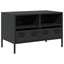 tv-bord 68x39x43,5 cm koldvalset stål sort