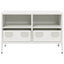 tv-bord 68x39x43,5 cm koldvalset stål hvid
