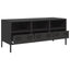 tv-bord 101,5x39x43,5 cm koldvalset stål sort