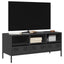 tv-bord 101,5x39x43,5 cm koldvalset stål sort