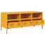 tv-bord 101,5x39x43,5 cm koldvalset stål sennepsgul