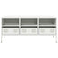 tv-bord 101,5x39x43,5 cm koldvalset stål hvid