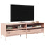 tv-bord 135x39x43,5 cm koldvalset stål lyserød