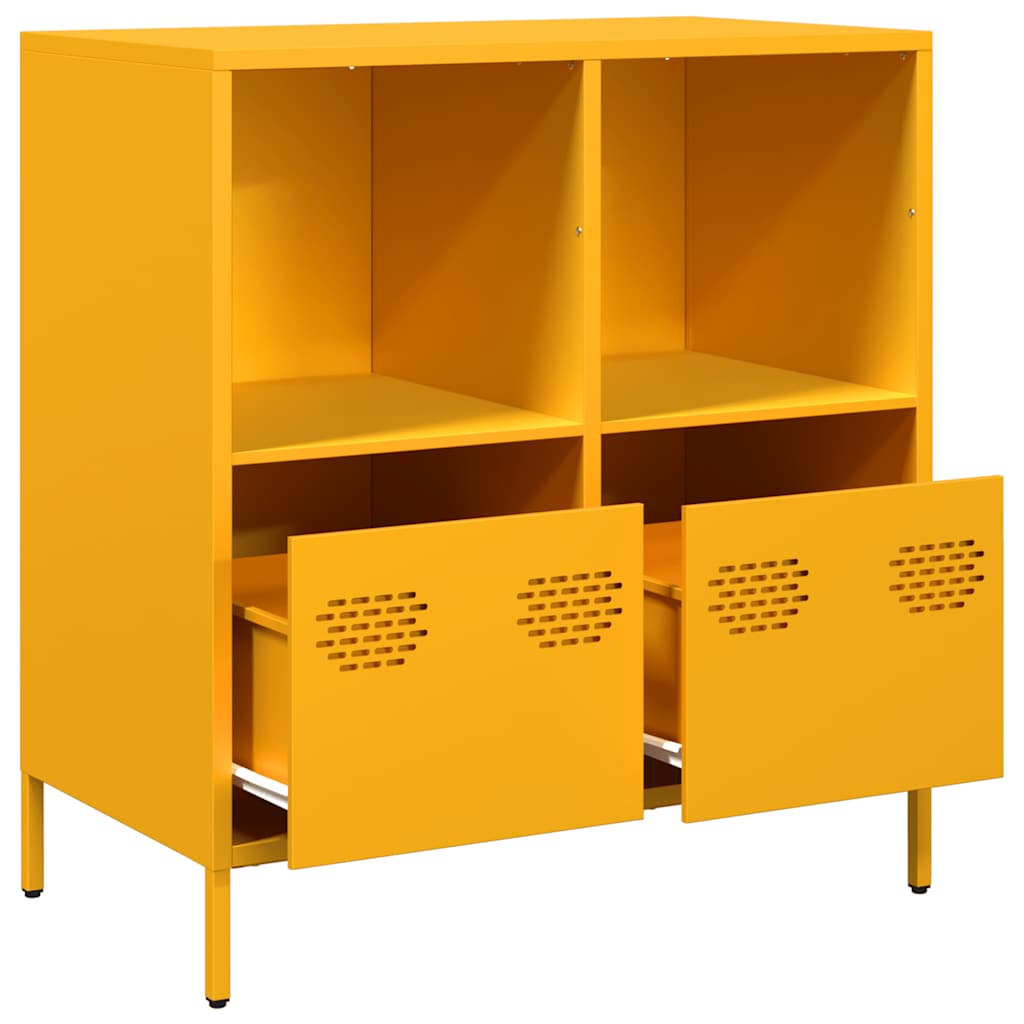 skab 68x39x73,5 cm koldvalset stål sennepsgul