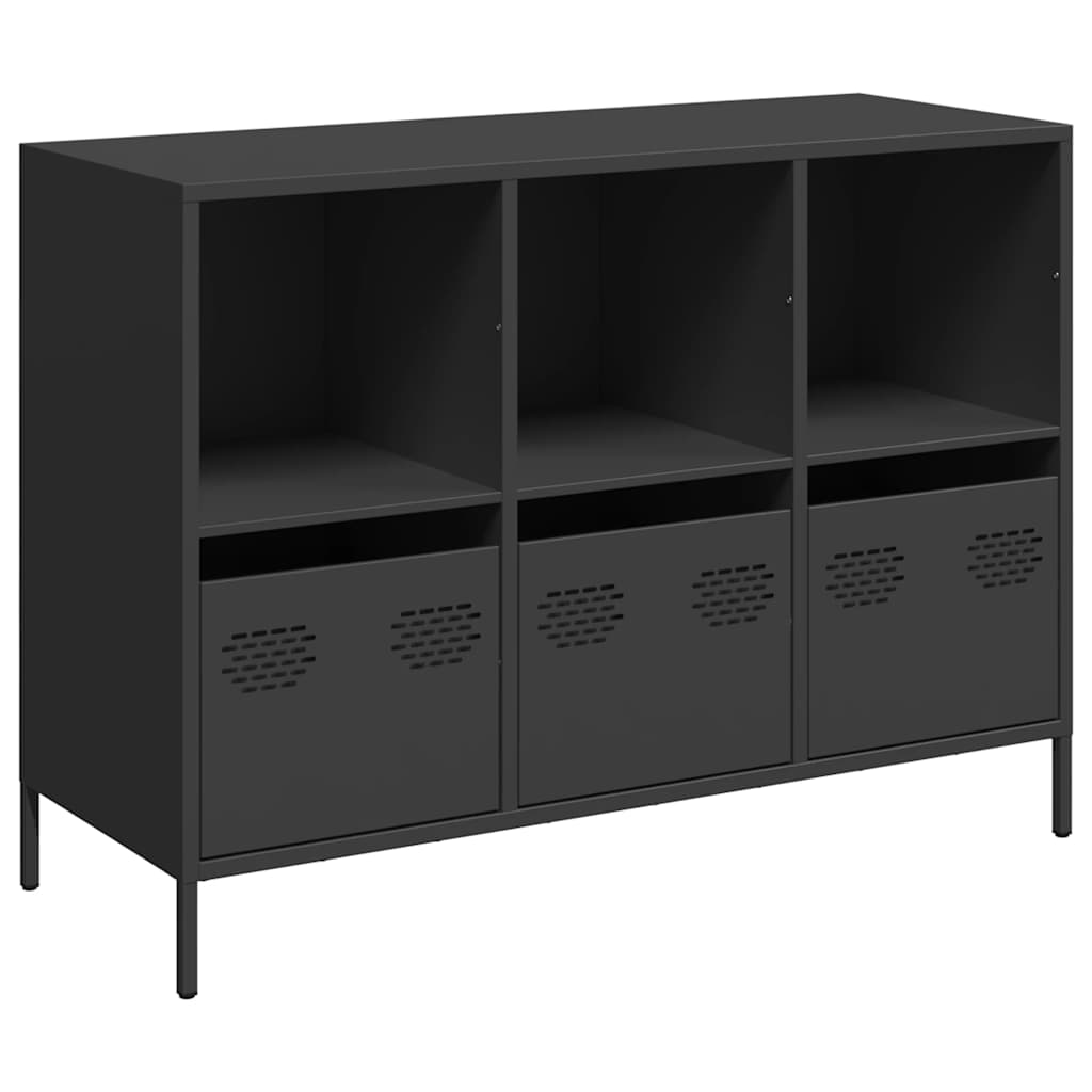 skænk 101,5x39x73,5 cm koldvalset stål sort