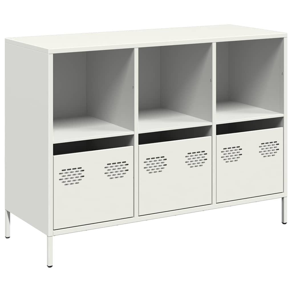 skænk 101,5x39x73,5 cm koldvalset stål hvid