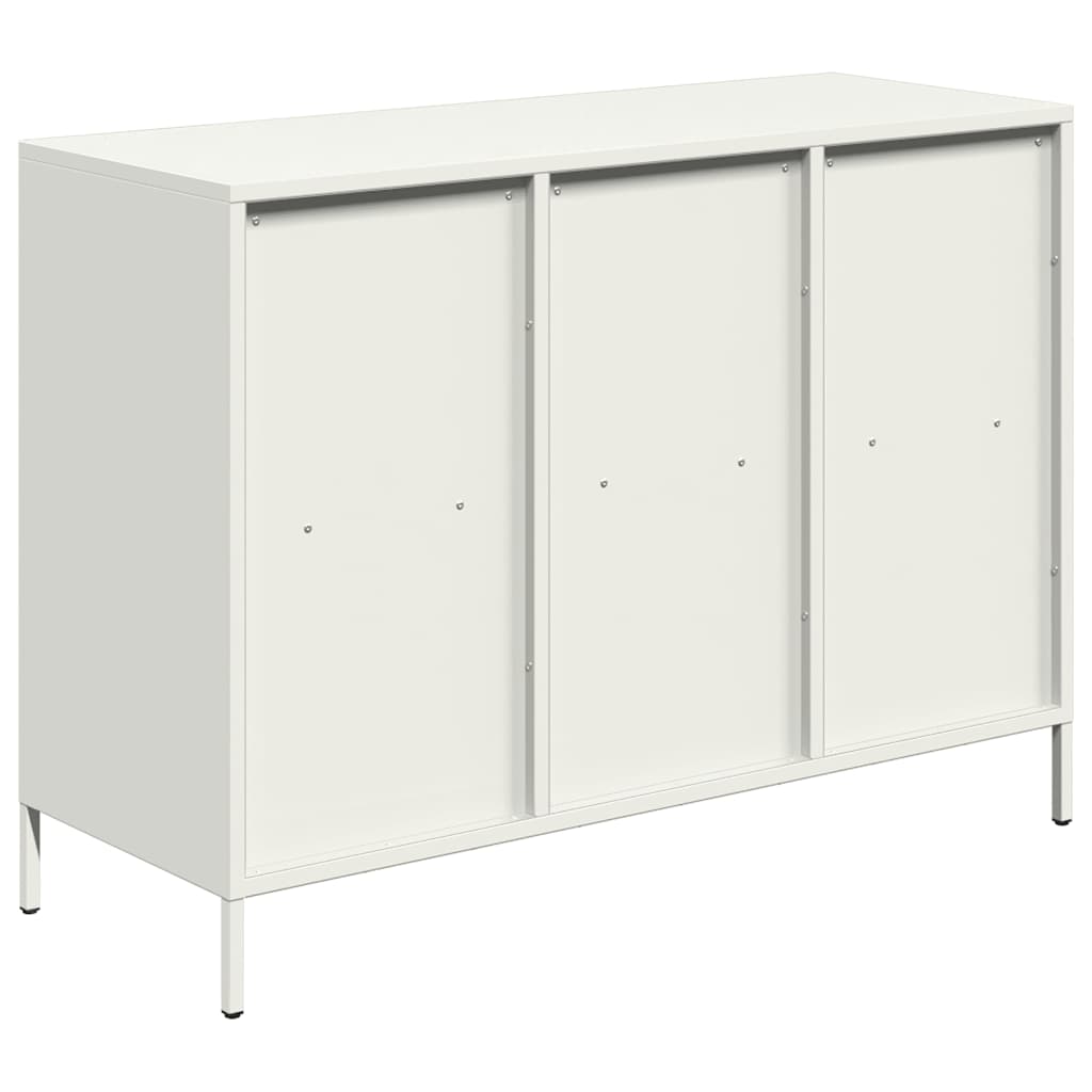 skænk 101,5x39x73,5 cm koldvalset stål hvid