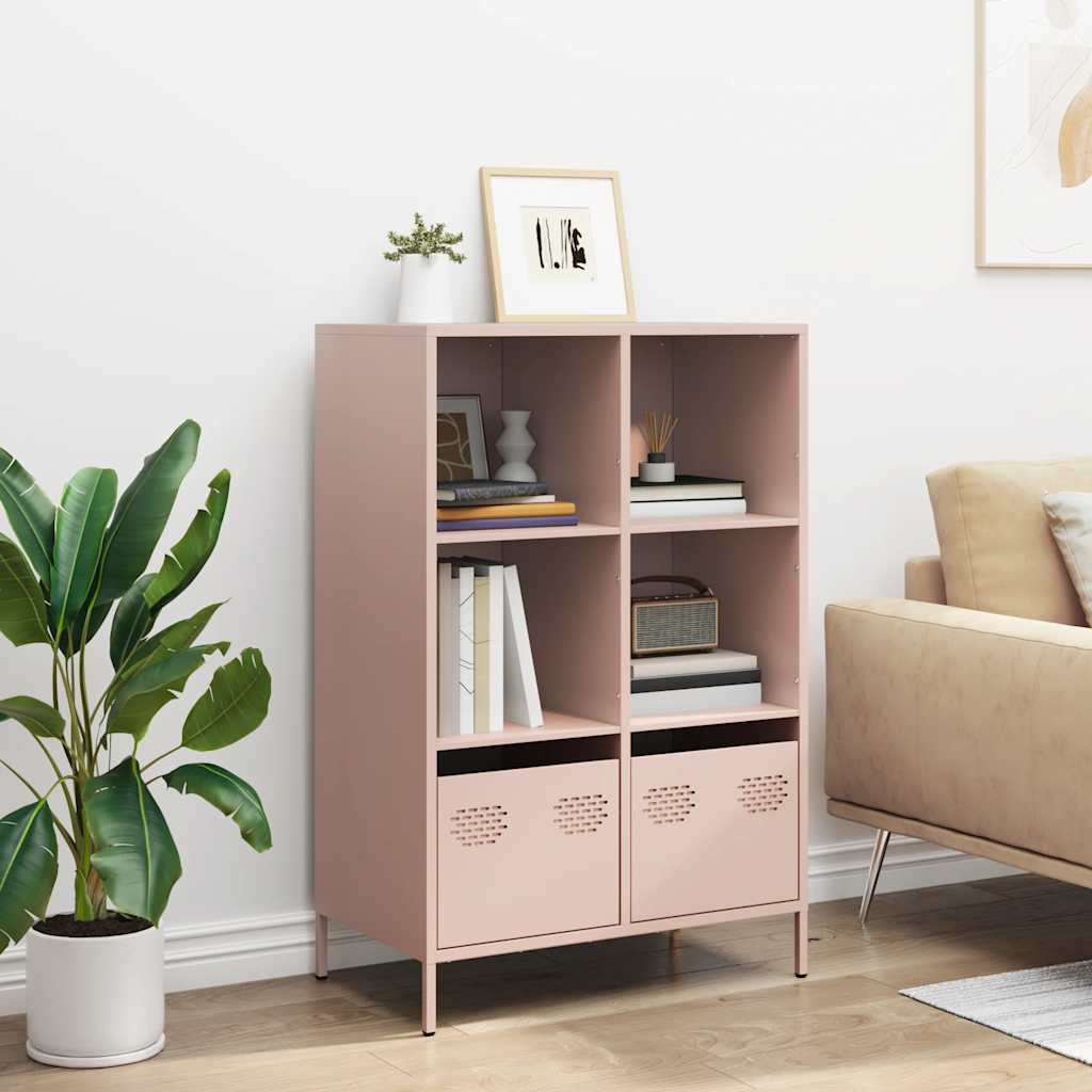 skab 68x39x103,5 cm stål lyserød