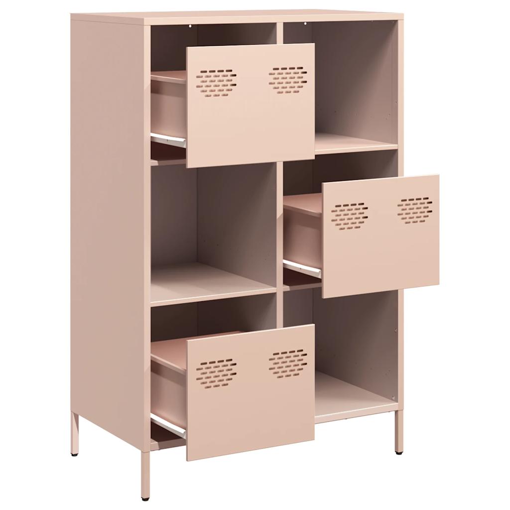 skab 68x39x103,5 cm stål lyserød