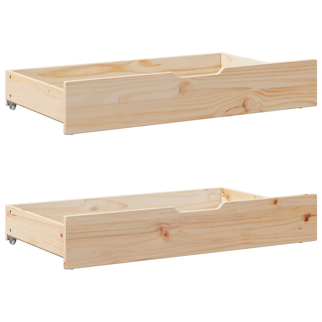 sengeramme uden madras 75x190 cm massivt fyrretræ