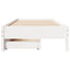 sengeramme uden madras 90x200 cm massivt fyrretræ hvid
