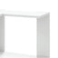 bogreol til hjørne 50x50x102 cm 3 hylder konstrueret træ hvid