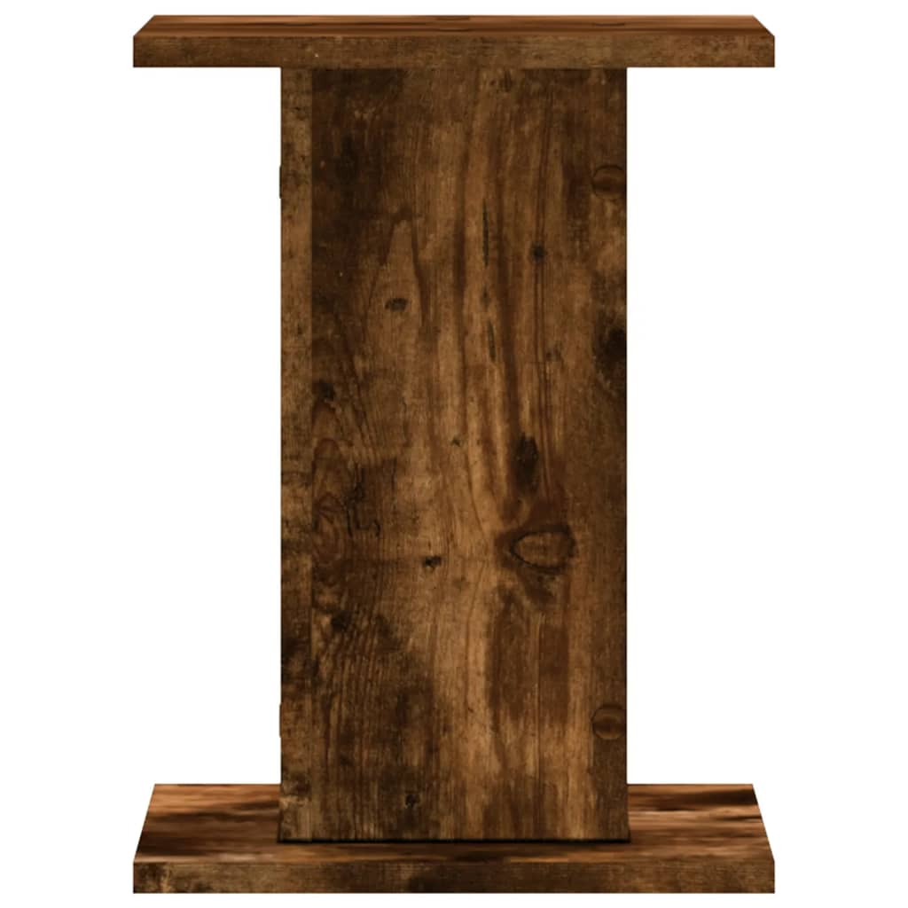 højtalerstativer 2 stk. 30x30x40cm konstrueret træ røget egetræ