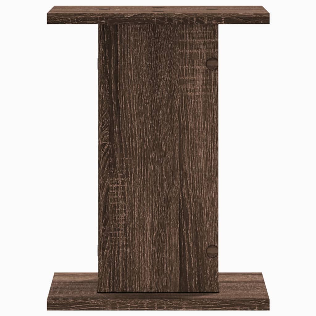 højtalerstativer 2 stk. 30x30x40 cm konstrueret træ brun egetræ