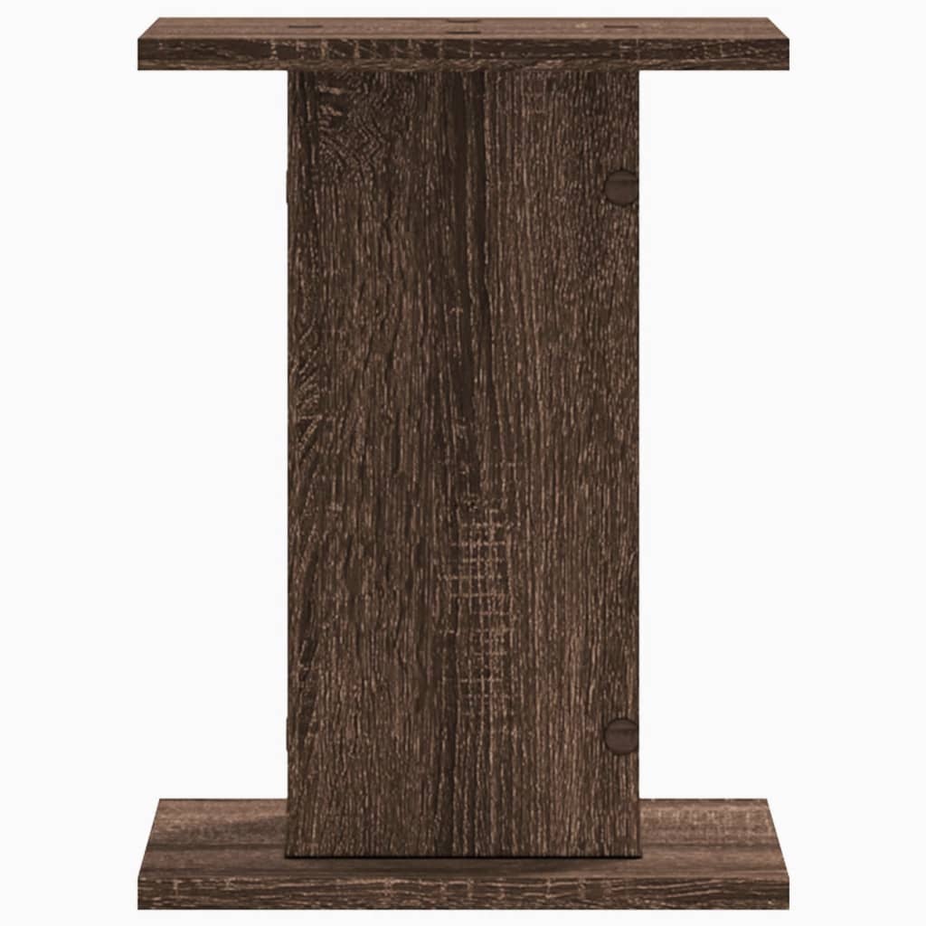 højtalerstativer 2 stk. 30x30x40 cm konstrueret træ brun egetræ