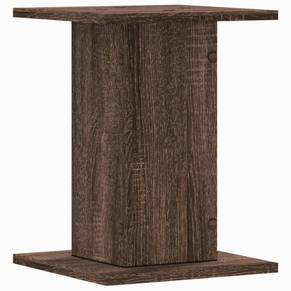 højtalerstativer 2 stk. 30x30x40 cm konstrueret træ brun egetræ