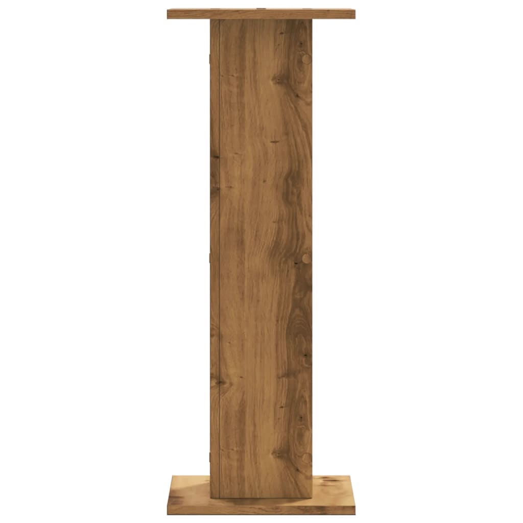 højtalerstativer 2stk. 30x30x80cm konstrueret træ egetræsfarve