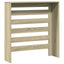 radiatorskjuler 78x20x82 cm konstrueret træ sonoma-eg