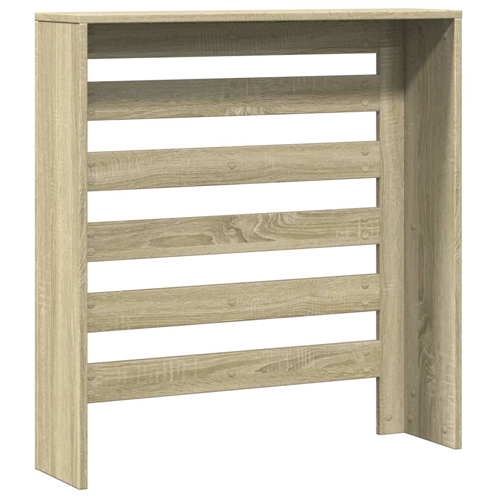radiatorskjuler 78x20x82 cm konstrueret træ sonoma-eg
