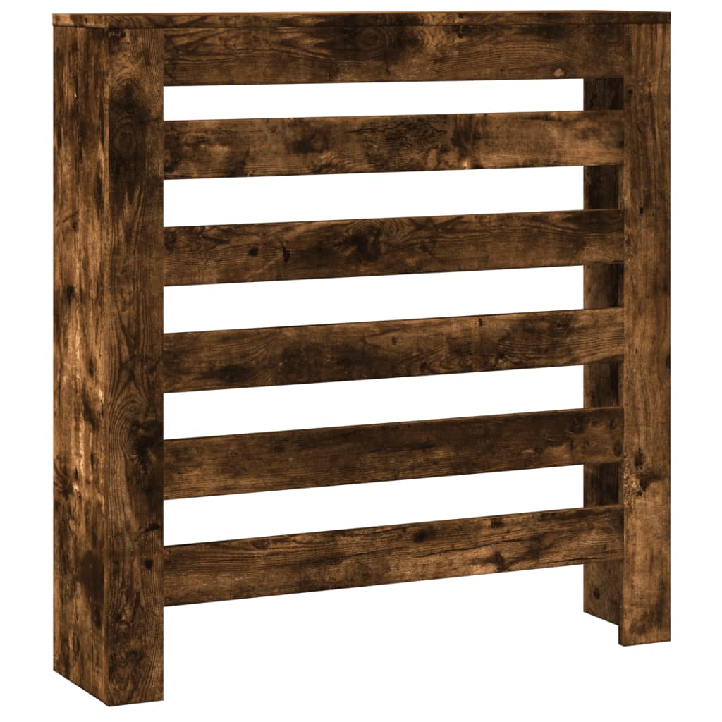 radiatorskjuler 78x20x82 cm konstrueret træ røget egetræsfarve