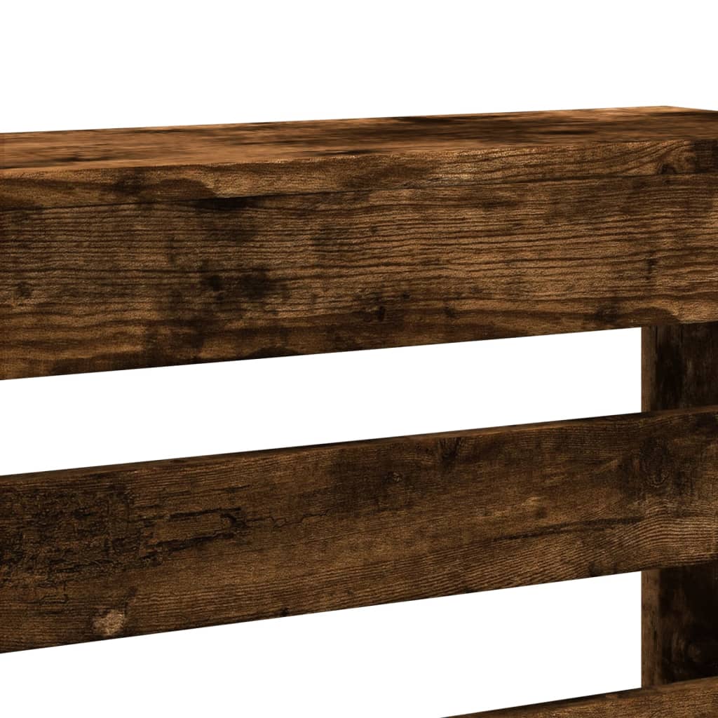 radiatorskjuler 78x20x82 cm konstrueret træ røget egetræsfarve