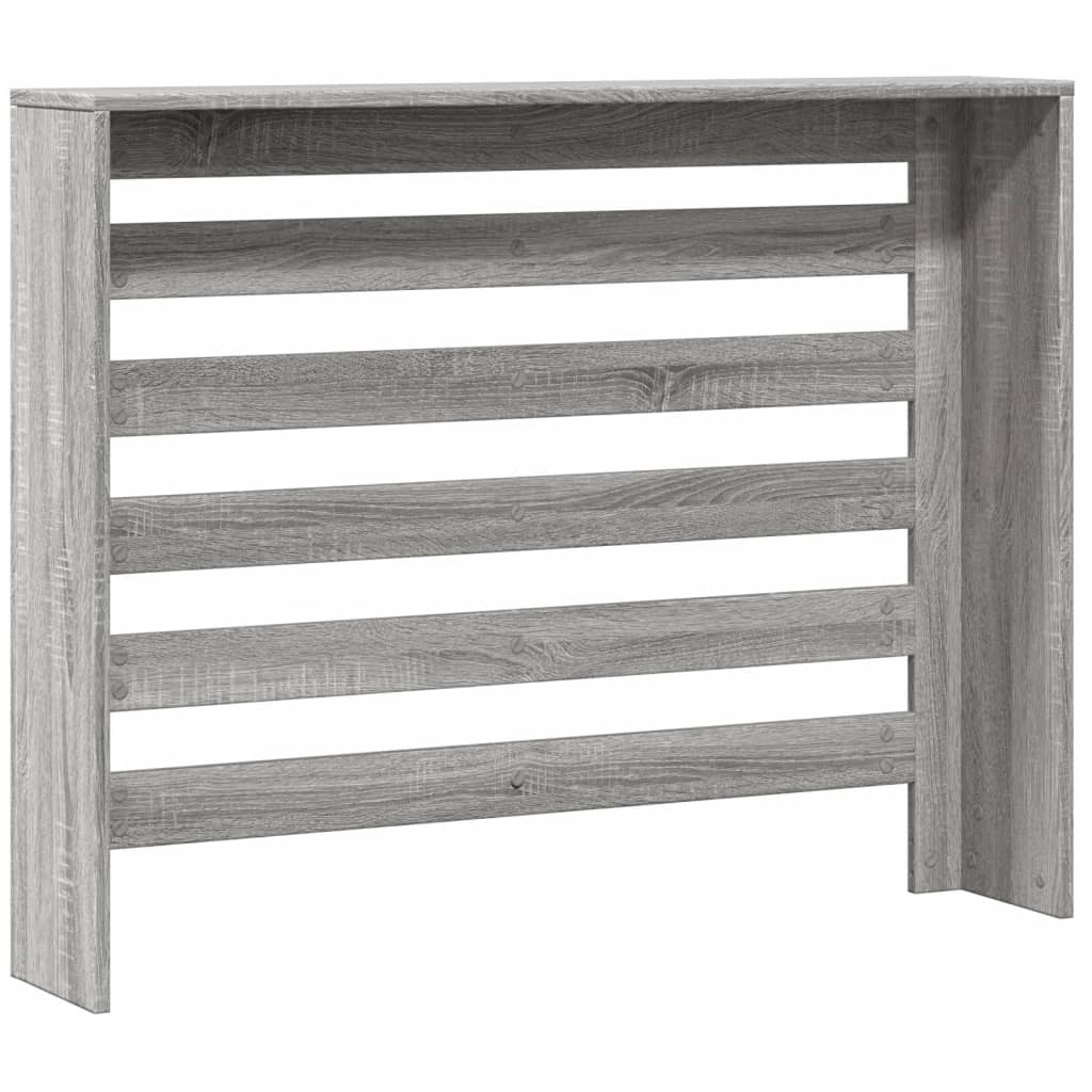 radiatorskjuler 104x20x82 cm konstrueret træ grå sonoma-eg