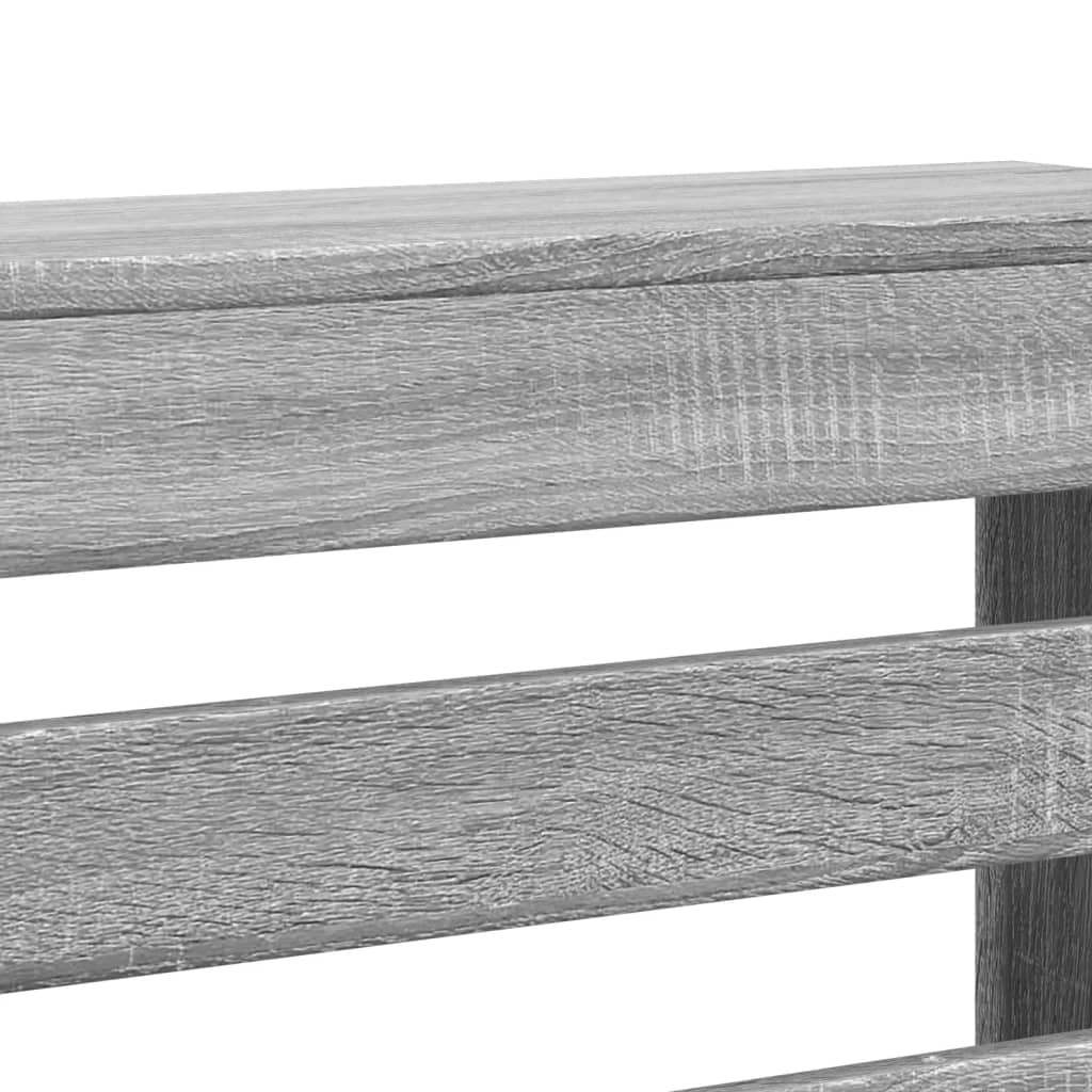 radiatorskjuler 104x20x82 cm konstrueret træ grå sonoma-eg
