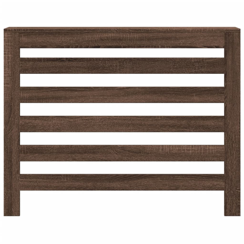 radiatorskjuler 104x20x82 cm konstrueret træ brun egetræ