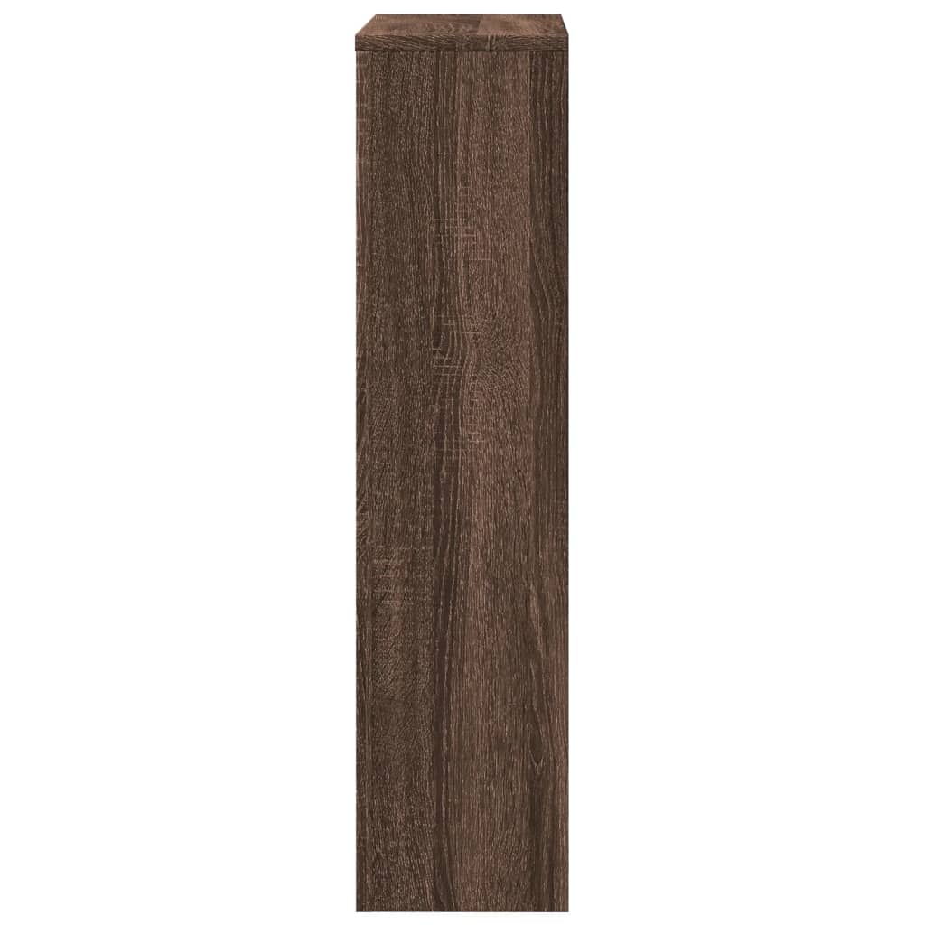 radiatorskjuler 104x20x82 cm konstrueret træ brun egetræ