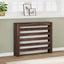 radiatorskjuler 104x20x82 cm konstrueret træ brun egetræ