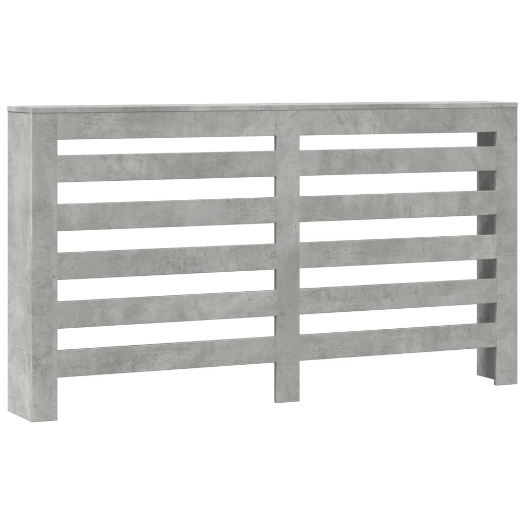 radiatorskjuler 149x20x82 cm konstrueret træ betongrå