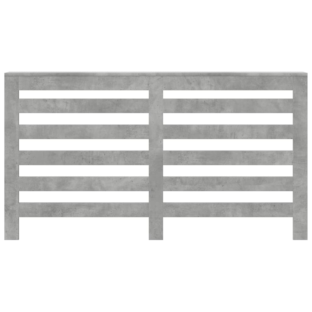 radiatorskjuler 149x20x82 cm konstrueret træ betongrå
