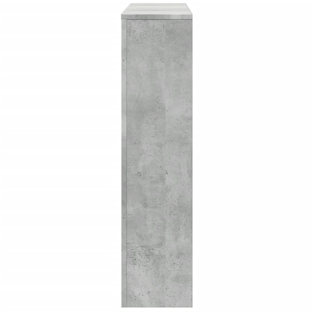 radiatorskjuler 149x20x82 cm konstrueret træ betongrå