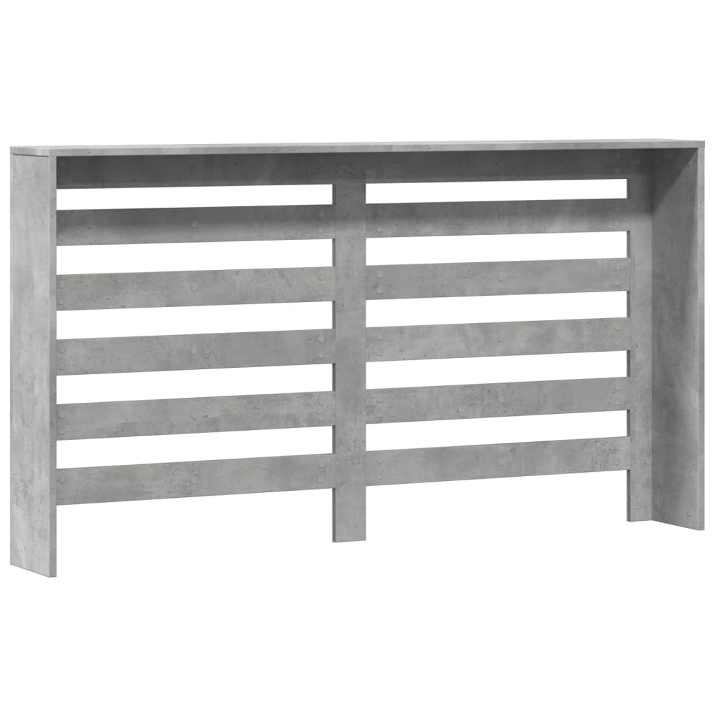 radiatorskjuler 149x20x82 cm konstrueret træ betongrå