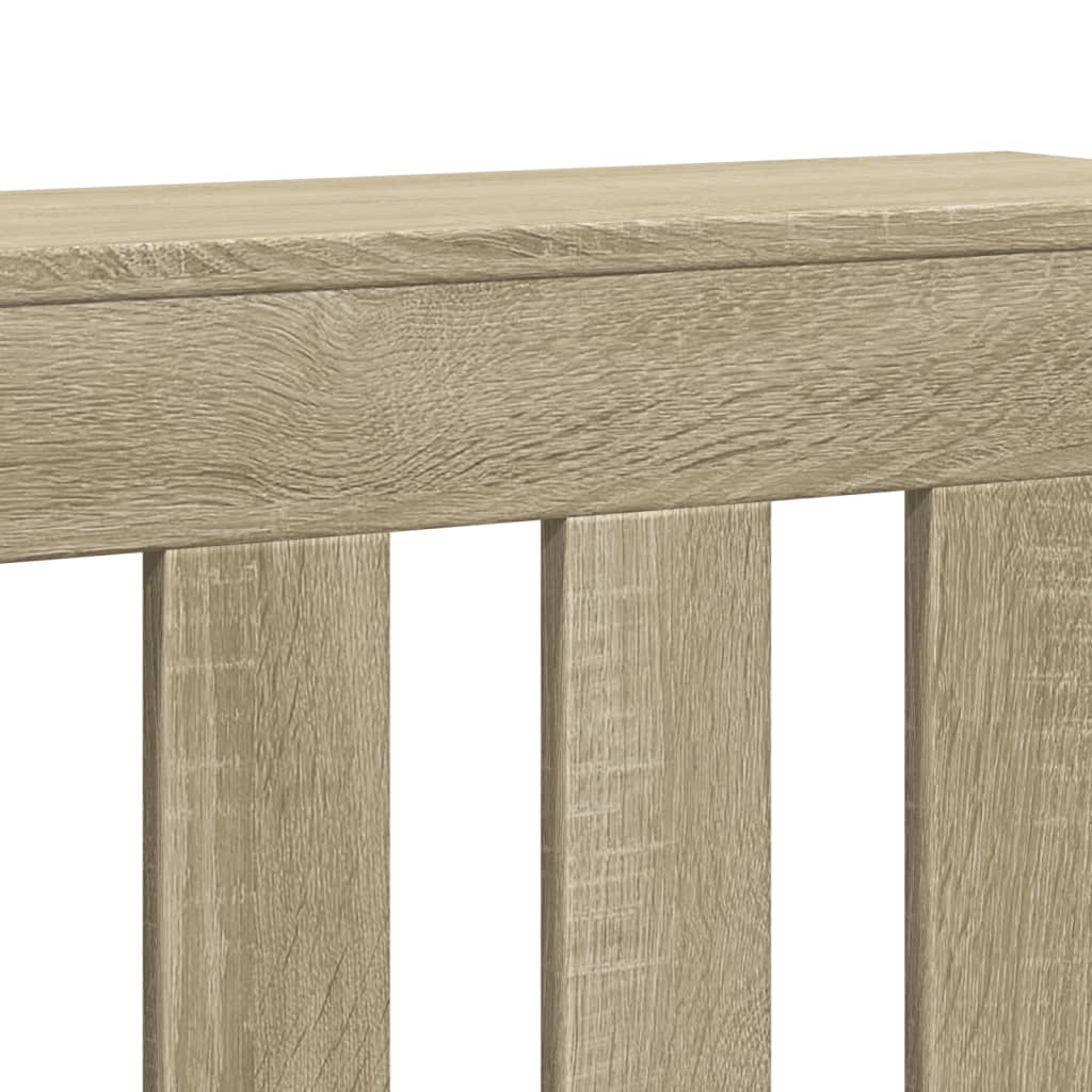 radiatorskjuler 78x20x82 cm konstrueret træ sonoma-eg