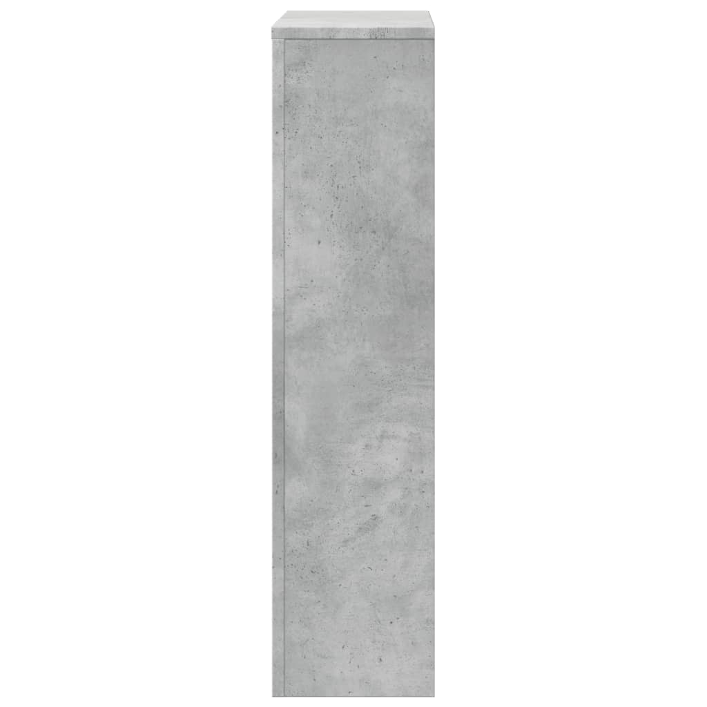 radiatorskjuler 78x20x82 cm konstrueret træ betongrå