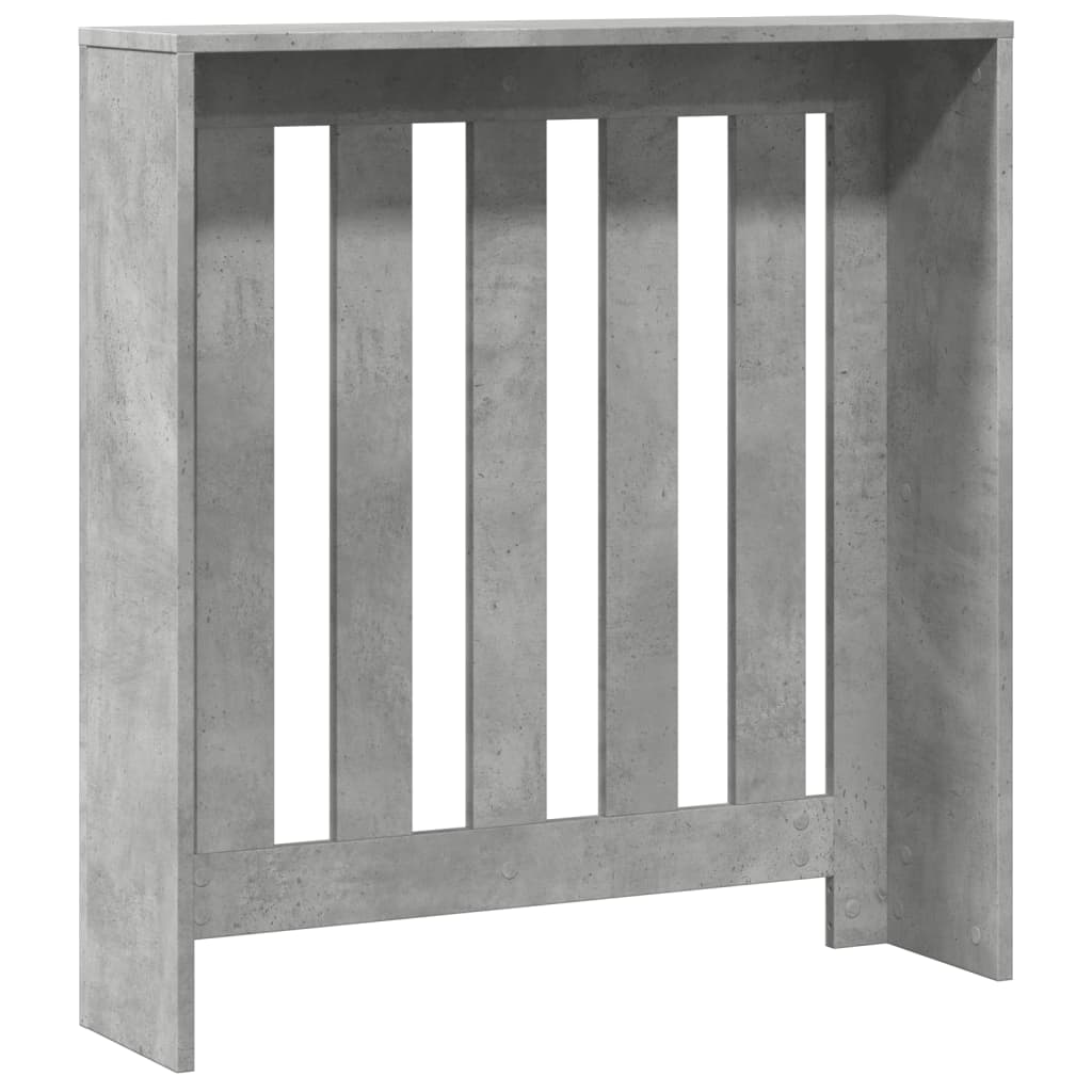 radiatorskjuler 78x20x82 cm konstrueret træ betongrå