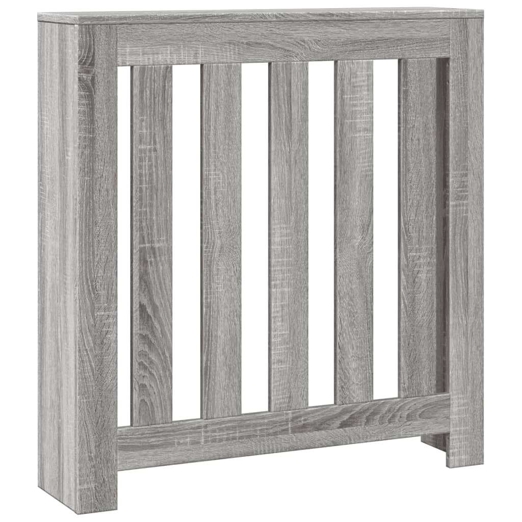 radiatorskjuler 78x20x82 cm konstrueret træ grå sonoma-eg