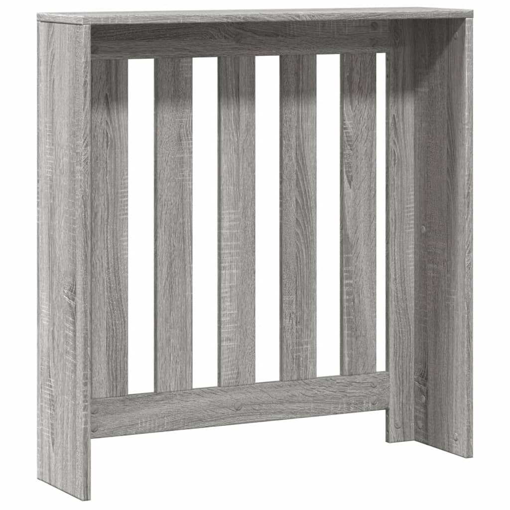 radiatorskjuler 78x20x82 cm konstrueret træ grå sonoma-eg