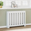 radiatorskjuler 104x20x82 cm konstrueret træ hvid