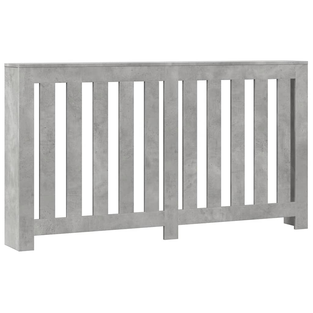 radiatorskjuler 149x20x82 cm konstrueret træ betongrå