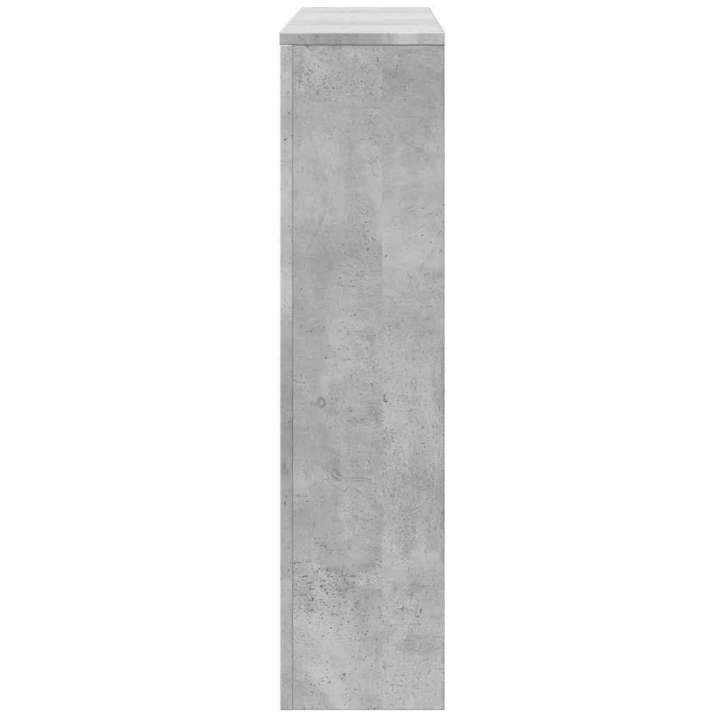 radiatorskjuler 149x20x82 cm konstrueret træ betongrå