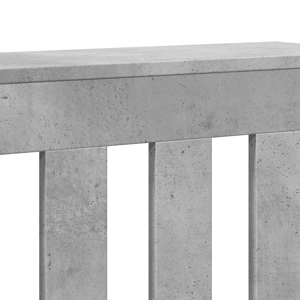 radiatorskjuler 149x20x82 cm konstrueret træ betongrå