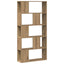 bogreol 80,5x23,5x162,5 cm 5 hylder konstrueret træ eg