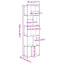 bogreol 45x23,5x162,5 cm 5 hylder konstrueret træ brunt eg