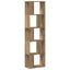 bogreol 45x23,5x162,5 cm 5 hylder konstrueret træ eg