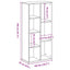 bogreol 50x25x105 cm konstrueret træ hvid